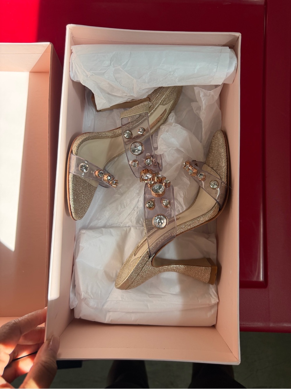 Sophia Webster Gold Jewel-Embellished Heeled Sandals